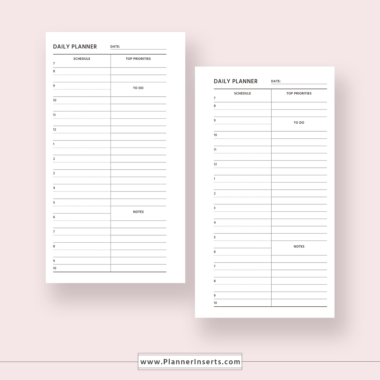 Daily Planner for Unlimited Instant Download – Digital Printable ...