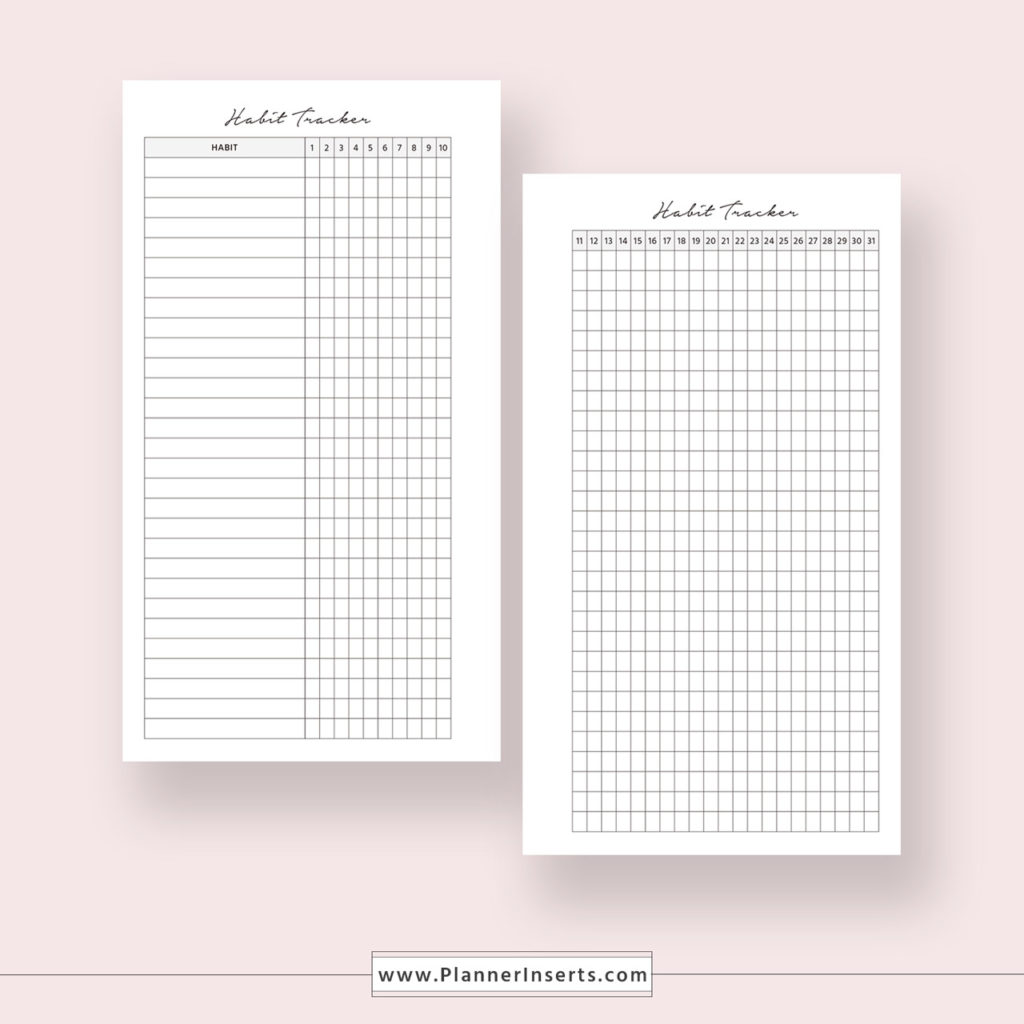 Habit Tracker for Unlimited Instant Download – Digital Printable ...