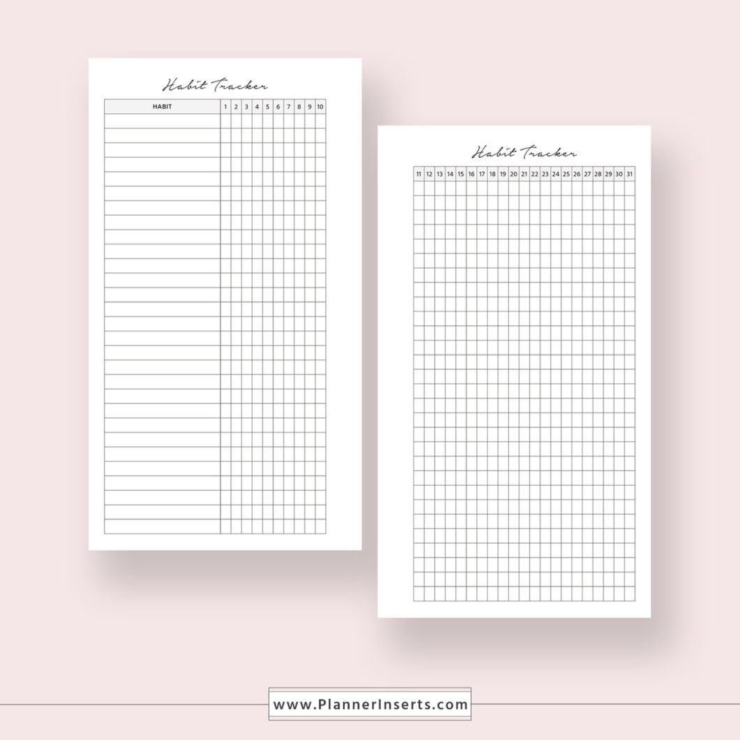 Habit Tracker for Unlimited Instant Download – Digital Printable ...