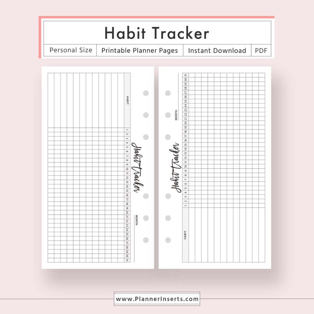 Monthly Habit Tracker for Unlimited Instant Download Digital