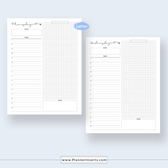 Daily Planner for Unlimited Instant Download – Printable Planner ...